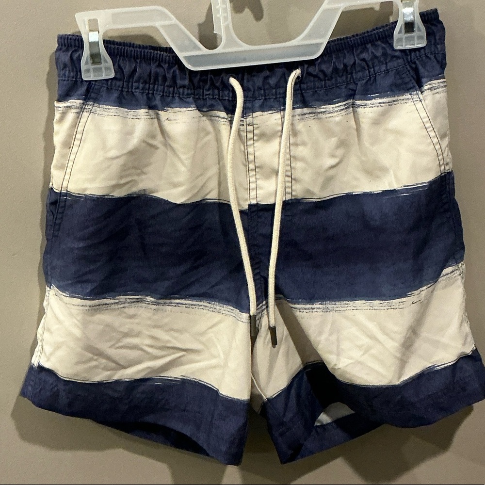 American Eagle Men’s Swim Trunks – Blue & White – Size XS